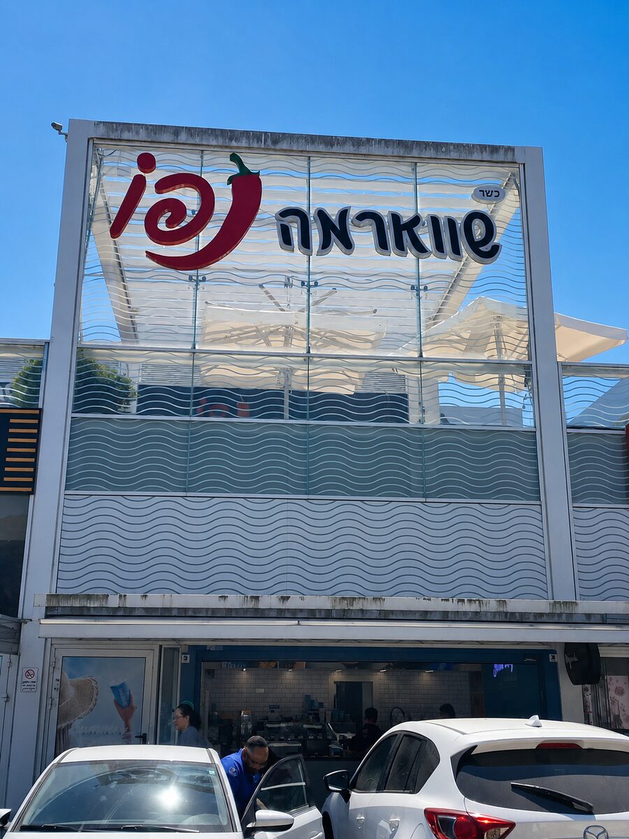 שלט שווארמה נפו